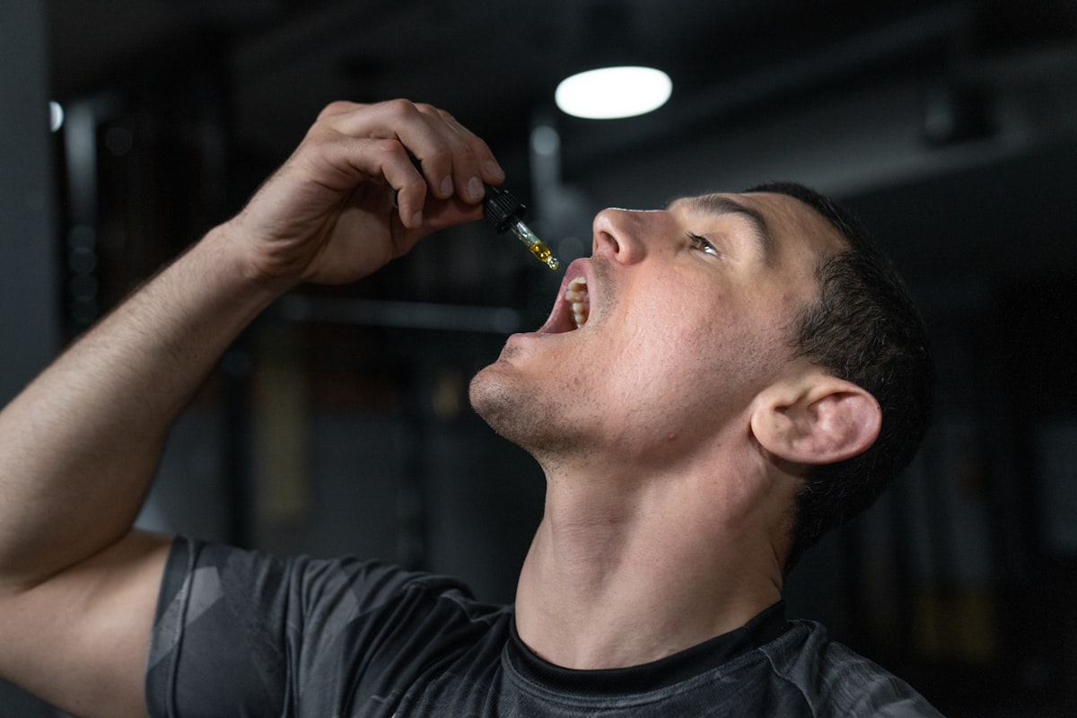 Active men training with proper nutrition